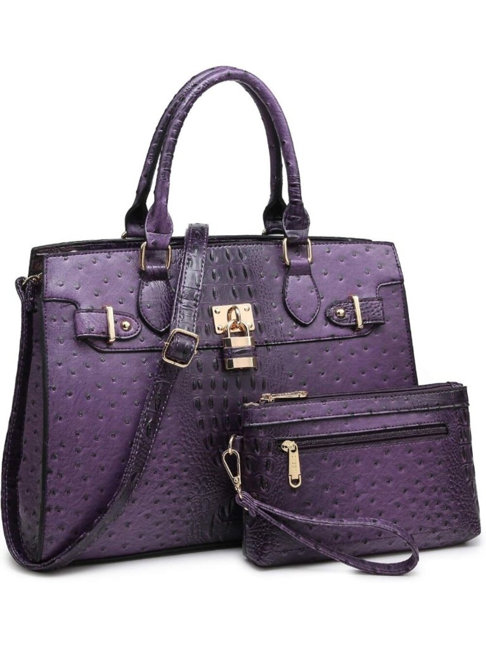 Stylish Women's Handbag Set - Shoulder Bag, Satchel Tote & Matching Clutch